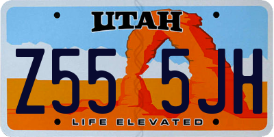 UT license plate Z555JH