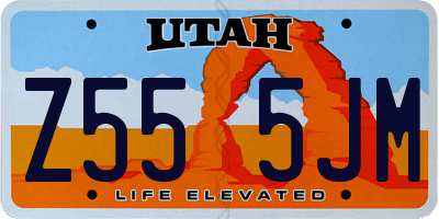 UT license plate Z555JM