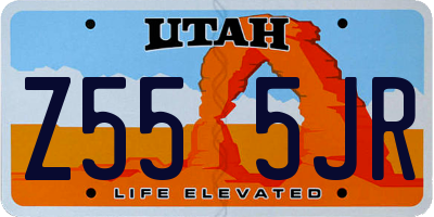 UT license plate Z555JR