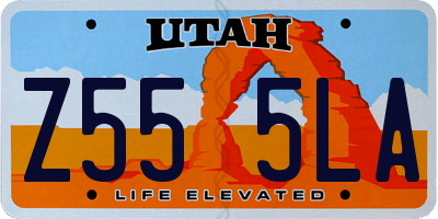 UT license plate Z555LA