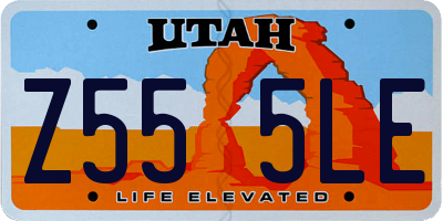 UT license plate Z555LE
