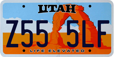 UT license plate Z555LF