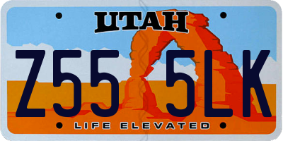UT license plate Z555LK