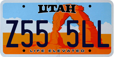 UT license plate Z555LL