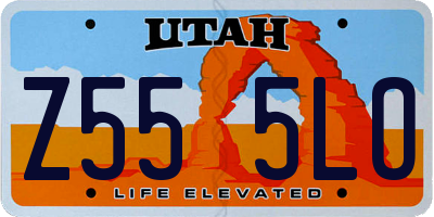 UT license plate Z555LO