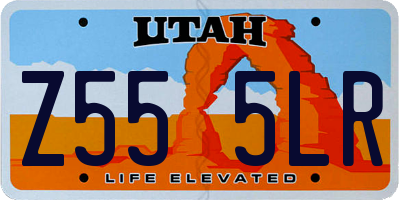 UT license plate Z555LR