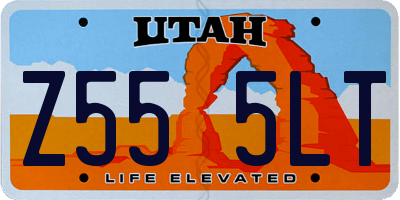 UT license plate Z555LT