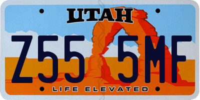 UT license plate Z555MF