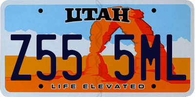 UT license plate Z555ML