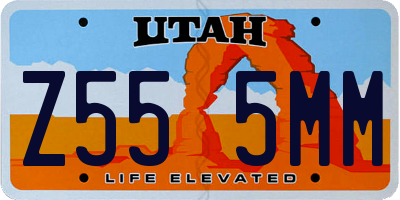 UT license plate Z555MM