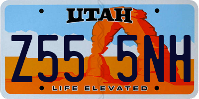 UT license plate Z555NH