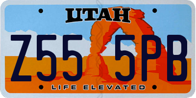 UT license plate Z555PB