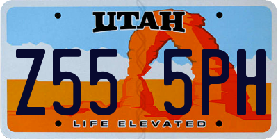 UT license plate Z555PH