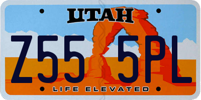 UT license plate Z555PL