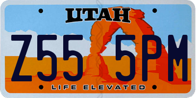 UT license plate Z555PM