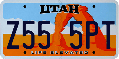 UT license plate Z555PT