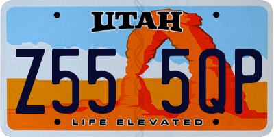 UT license plate Z555QP
