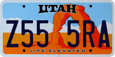 UT license plate Z555RA