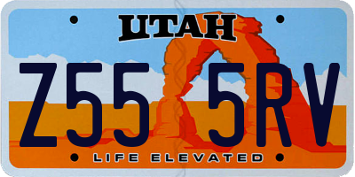 UT license plate Z555RV