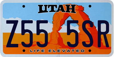UT license plate Z555SR