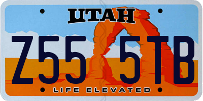 UT license plate Z555TB