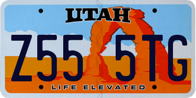 UT license plate Z555TG