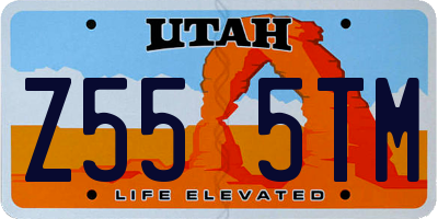 UT license plate Z555TM