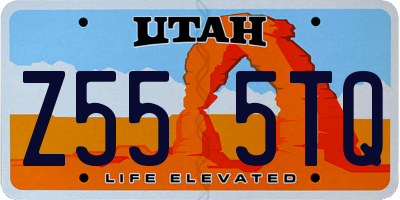 UT license plate Z555TQ