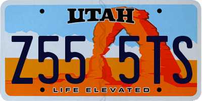 UT license plate Z555TS