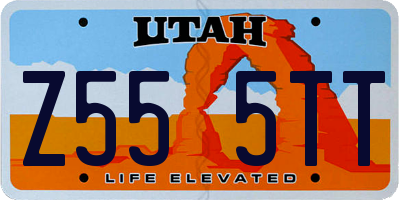 UT license plate Z555TT