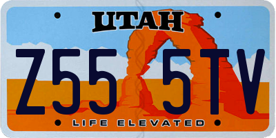 UT license plate Z555TV