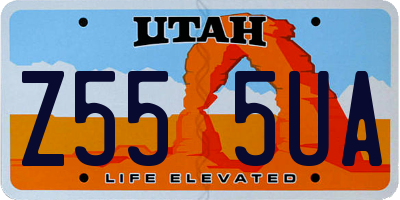 UT license plate Z555UA