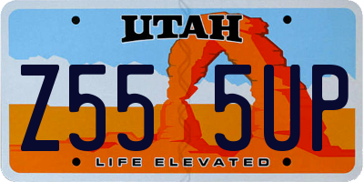 UT license plate Z555UP