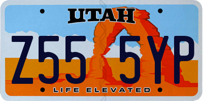 UT license plate Z555YP