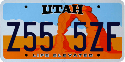 UT license plate Z555ZF