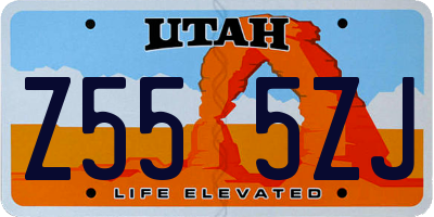 UT license plate Z555ZJ
