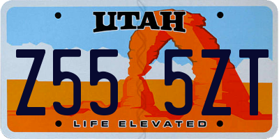 UT license plate Z555ZT