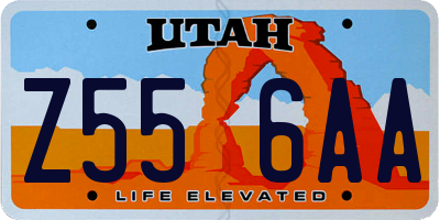 UT license plate Z556AA