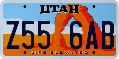 UT license plate Z556AB