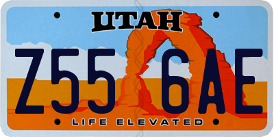 UT license plate Z556AE