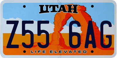 UT license plate Z556AG
