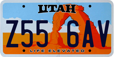 UT license plate Z556AV