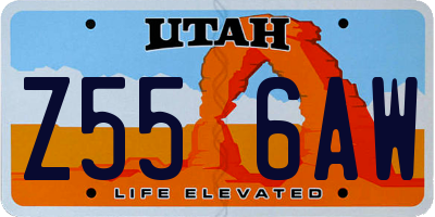 UT license plate Z556AW