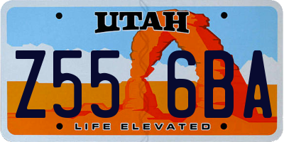 UT license plate Z556BA