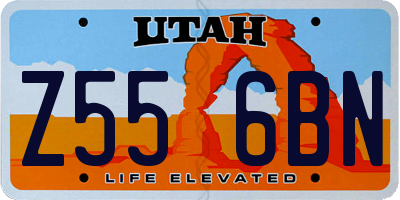 UT license plate Z556BN