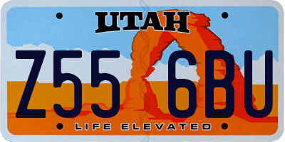 UT license plate Z556BU