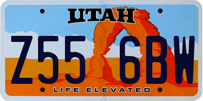 UT license plate Z556BW