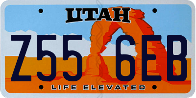 UT license plate Z556EB