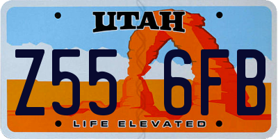 UT license plate Z556FB