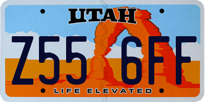 UT license plate Z556FF